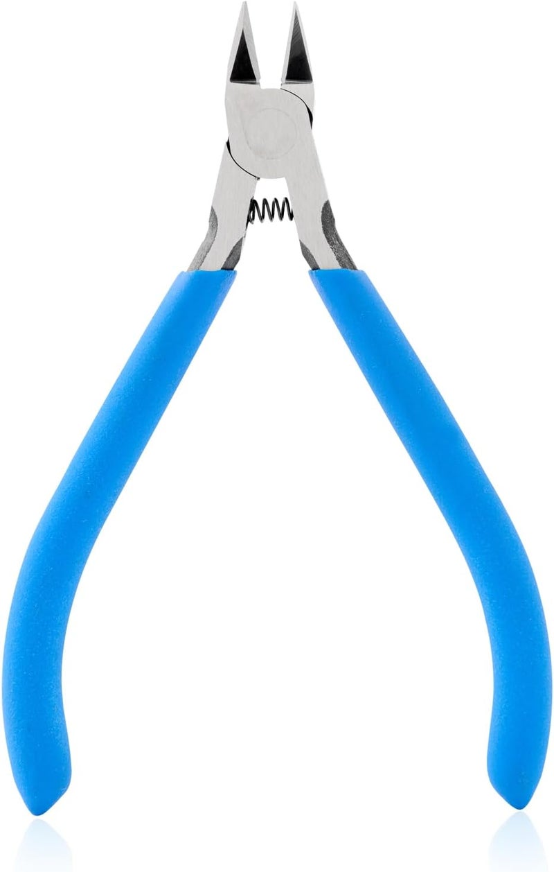 mshandto Wire Cutters, 5" Electronic Needle Flush Cutters, Ultra-Sharp Crafts Diagonal Cutters Pliers, Wire Snips Side Cutters for Circuit Board, Plastic, Soft Copper Wire, Floral - Image 1